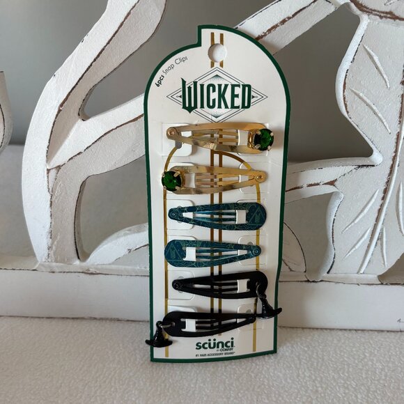 NWT - Wicked Scunci By Conair Elphaba Hair Accessories Set - Picture 3 of 12